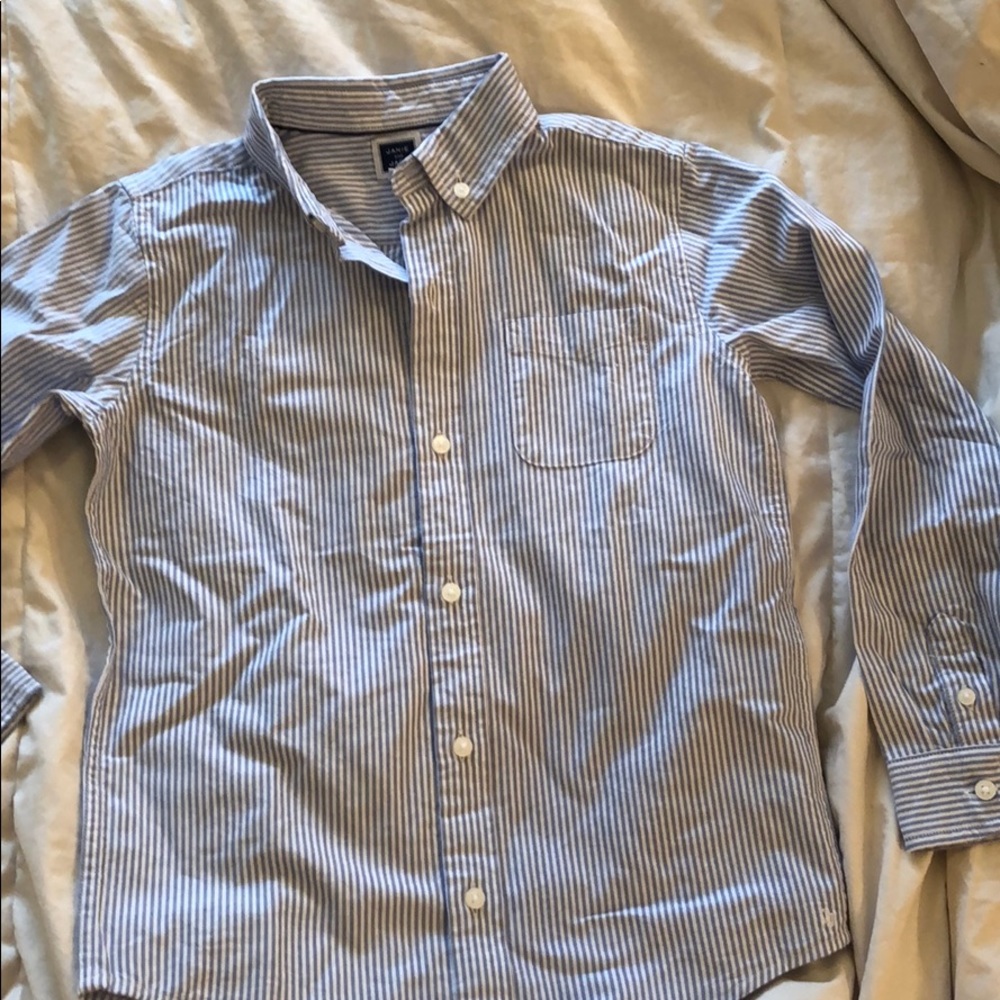 NWT Janie & Jack pinstripe shirt size 7